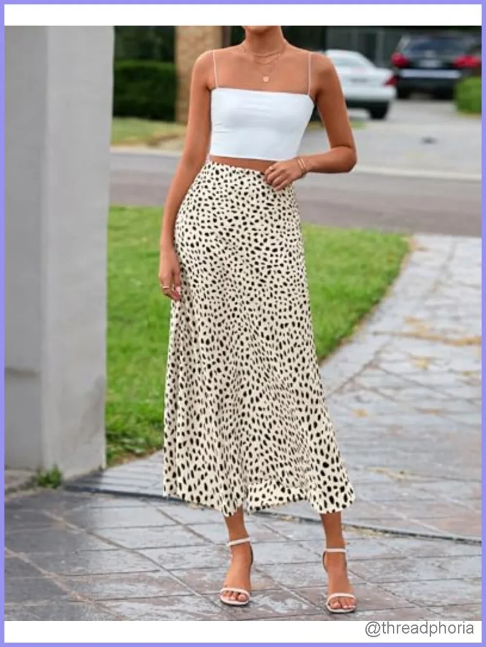 High Waisted A-Line Midi Satin Leopard Print Cocktail Wedding Skirt